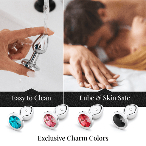 Metal Butt Plug Set (Circle-Shaped Charm)
